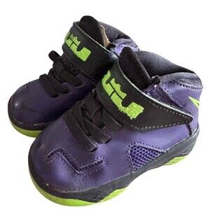 Size 4C - Nike Zoom Lebron‎ James Soldier VII 7 Sneakers 599264-500 Purple Lime